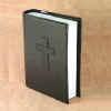 Leather Bible Cover - Black Cross 