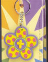 Rubber Cross Keychain - Flower