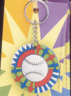 Rubber Keychain - Baseball/Cross 