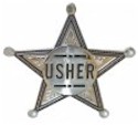 Silver Magnet Star Badge Usher