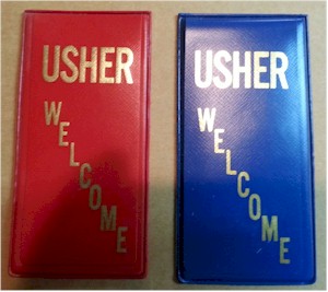 Usher Welcome Badge